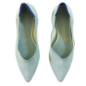 Rothy's Retired Rare Mint Green The Point Ballet Flats Sz 9